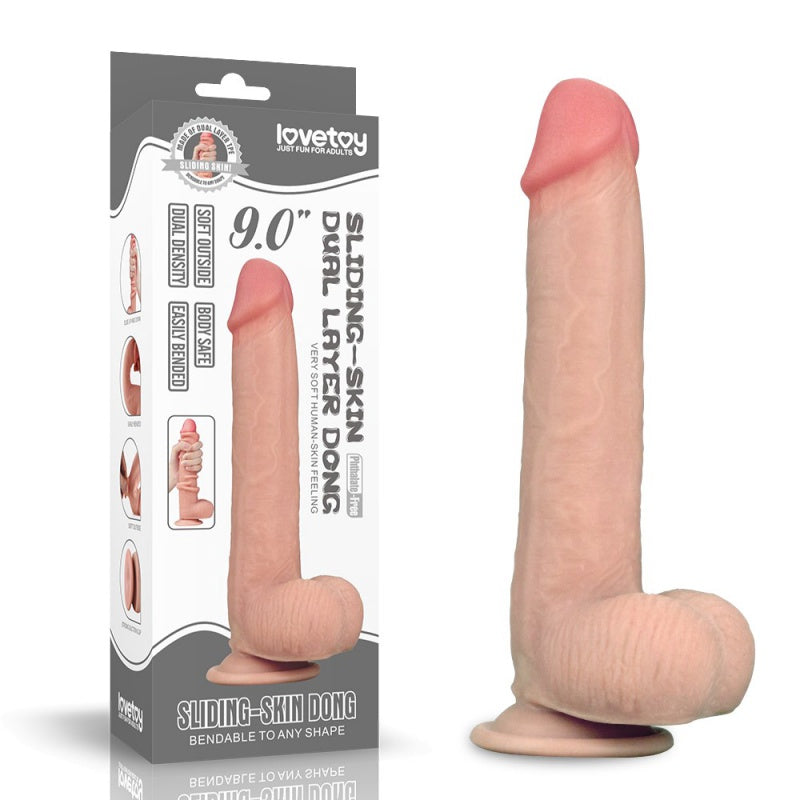 9" GLIJDENDE HUID DUAL LAYER DONG