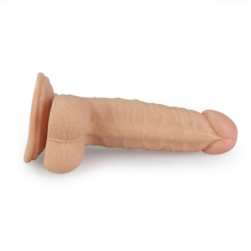 Lovetoy Sliding-Skin - tweelagige dildo - 18cm (natuurlijk)