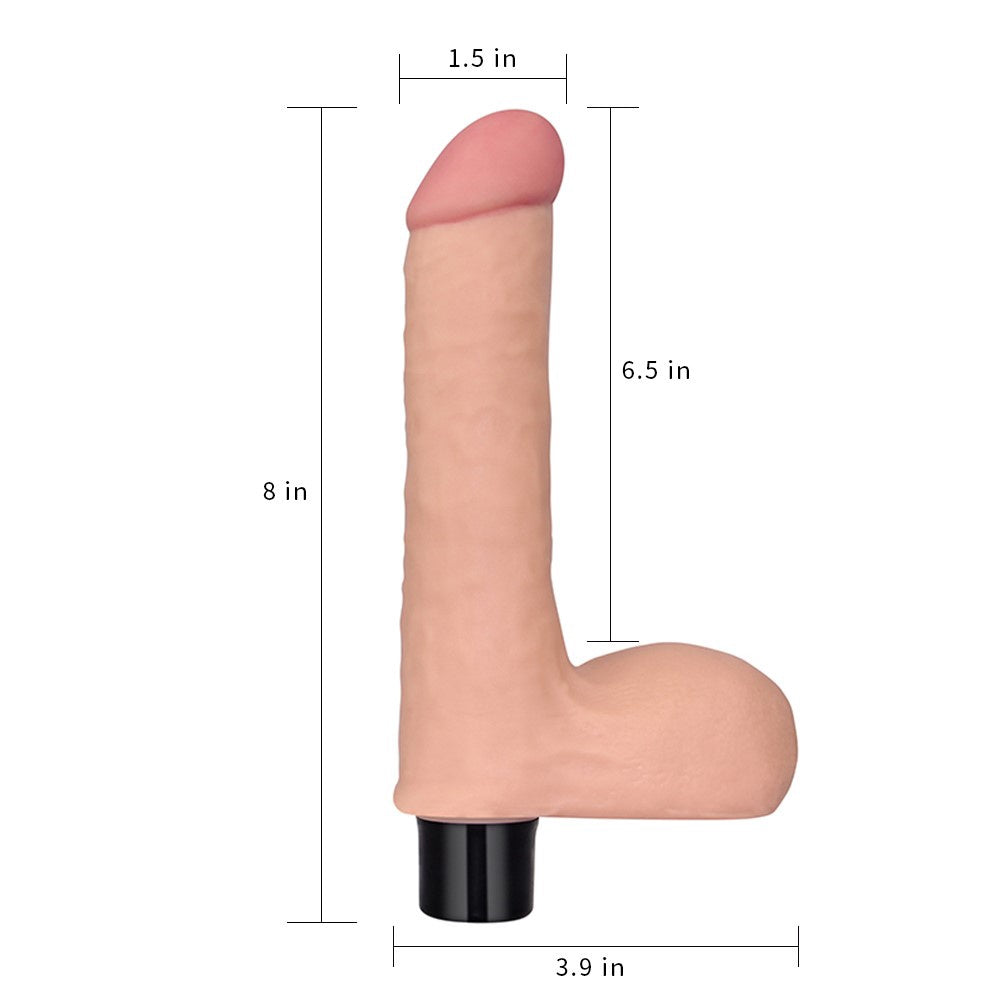 VIBRATING REAL SOFTEE 8" REALISTIC