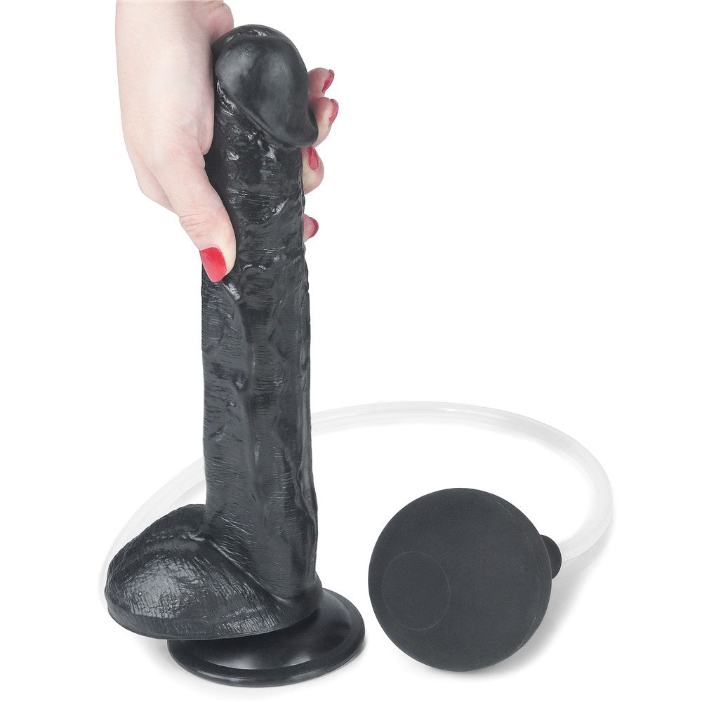 11'' SPUITENDE DILDO BLACK