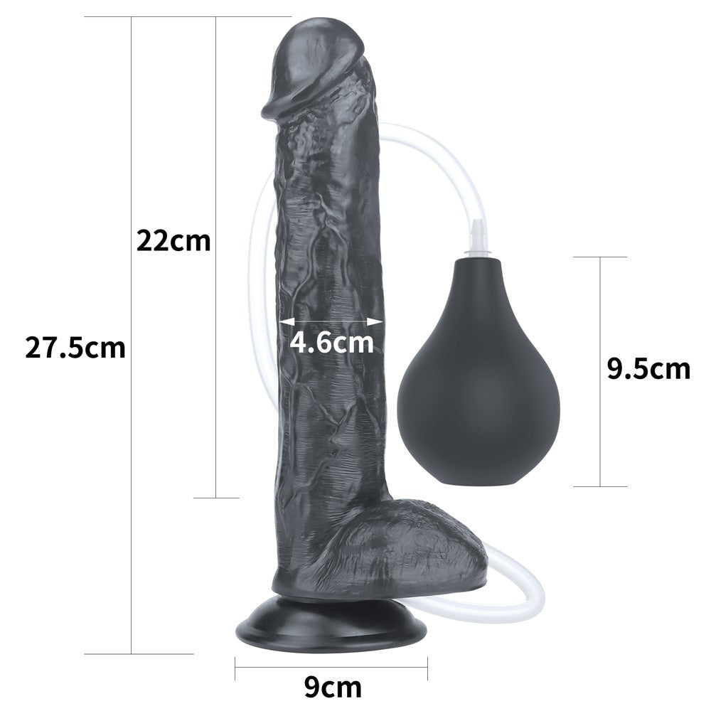 11'' SPUITENDE DILDO BLACK