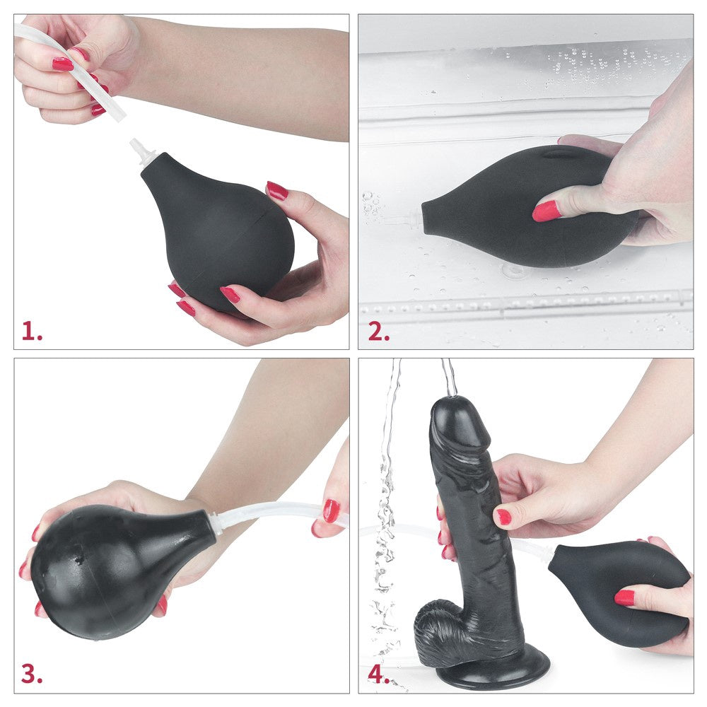11'' SPUITENDE DILDO BLACK