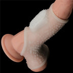 VIBRATING DRIP KNIGHTS RING WITH SCROTUM SLEE
