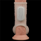 VIBRATING DRIP KNIGHTS RING WITH SCROTUM SLEE