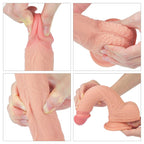 Lovetoy Adult Toy Woman Toy 8.5'' Dual-layered Silicone Dildo (Flesh)