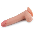 8"Dual layered Platinum Silicone Cock