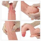 8"Dual layered Platinum Silicone Cock
