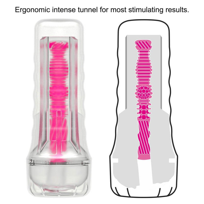 MASTURBATOR 8.5" LUMINO MASTURBATOR PINK GLOW