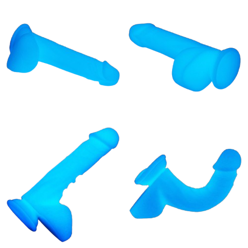 Lovetoy Lumino Play Siliconen Dildo Glow In The Dark - Blauw
