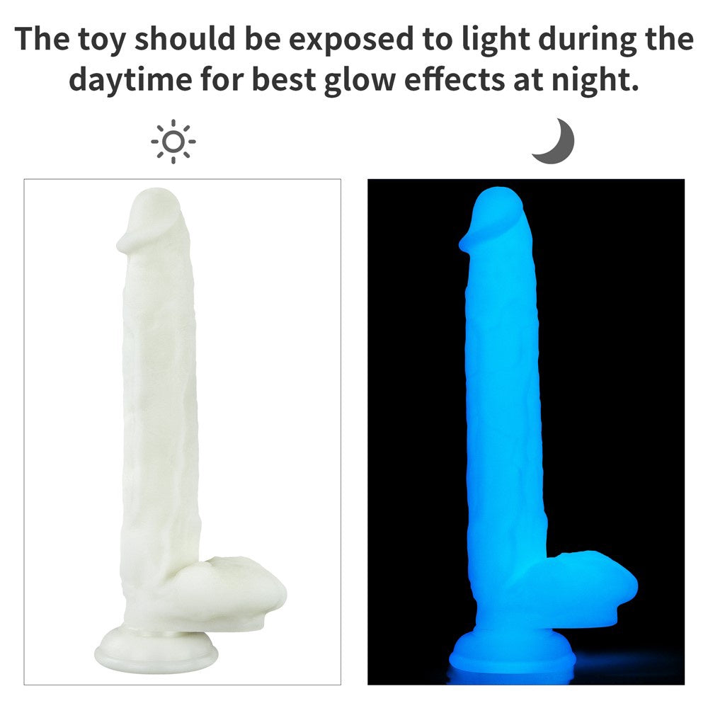 10.5'' LUMINO PLAY SILICONE DILDO GLOW DARK