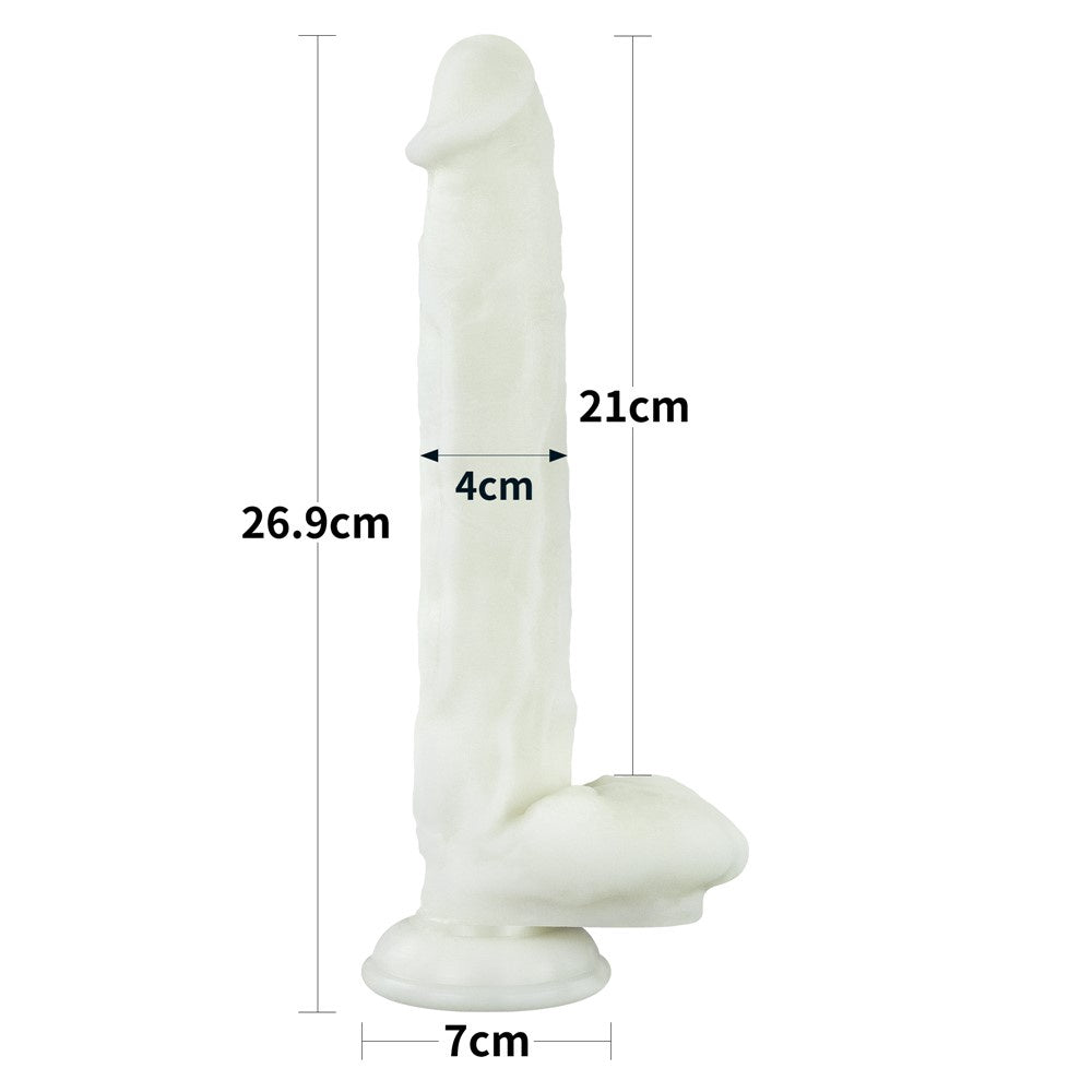 10.5'' LUMINO PLAY SILICONE DILDO GLOW DARK