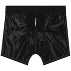 STRAP-ON SHORT BOXER VOOR MAN EN VROUW LAK ZWART