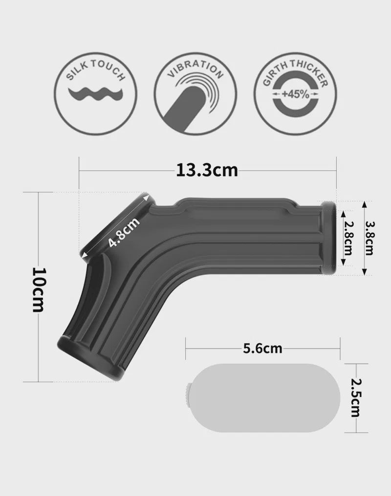 LoveToy  Ridge Knights Ring  Vibrerende Penis en Scrotum Sleeve (Ø 2,8 cm)