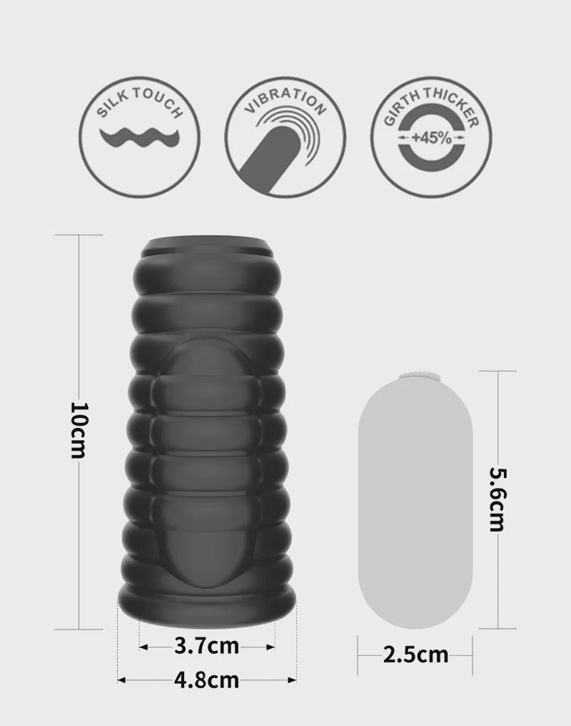 LoveToy  Ridge Knights Ring  Vibrerende Penis en Scrotum Sleeve (Ø 2,8 cm)