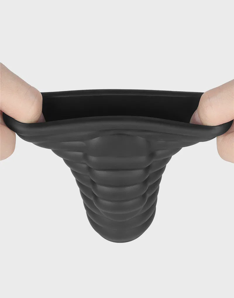 LoveToy Wave Knights Ring  Vibrerende Penis Sleeve (Ø 3,7 cm) Zwart