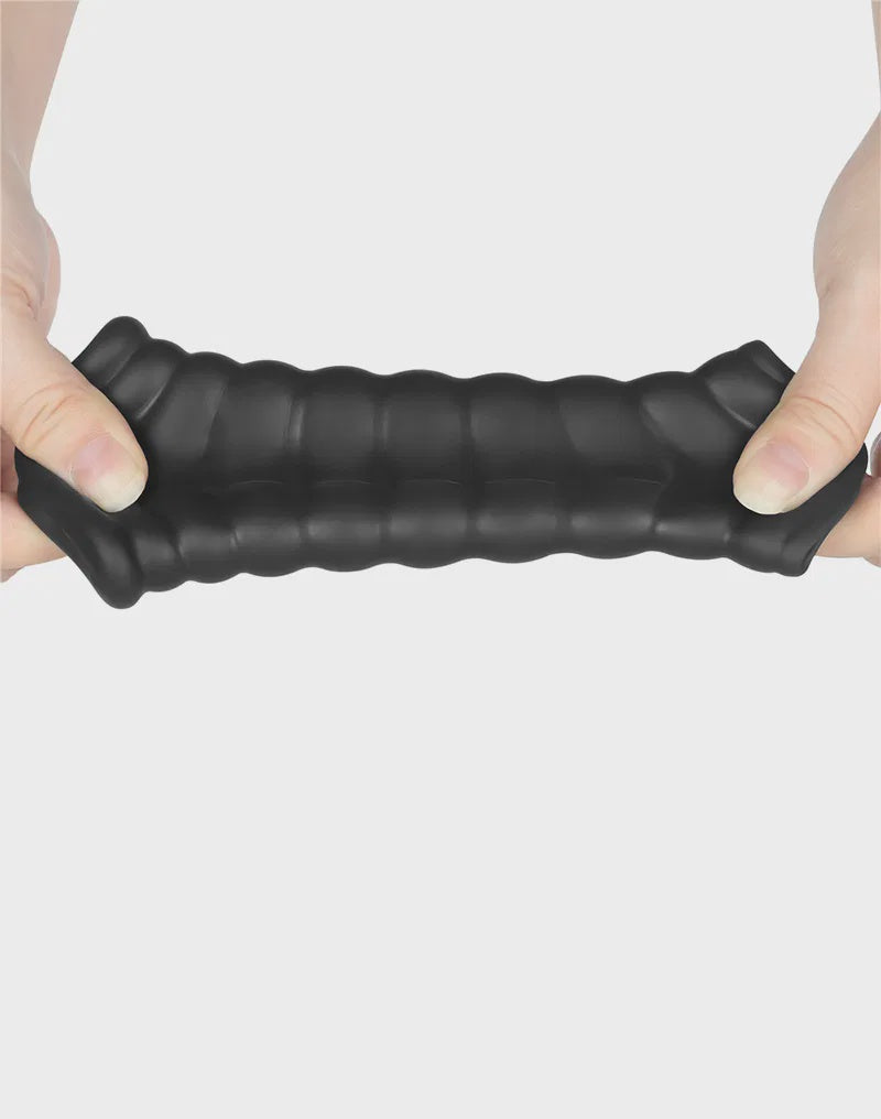LoveToy Wave Knights Ring  Vibrerende Penis Sleeve (Ø 3,7 cm) Zwart