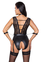 Open Bondage Jarretel Body met Boeien