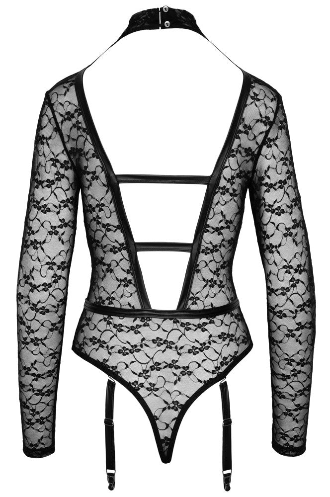 Body Harnas Look - Zwart mop