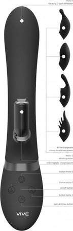 Chou G-Spot Rabbit & Clitoral Stimulator Black