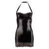 Strakke Mini Jurk met Glanzend Wetlook