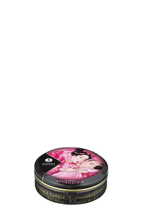 MASSAGE KAARS ROSE BLOEMBLAADJES 30ML