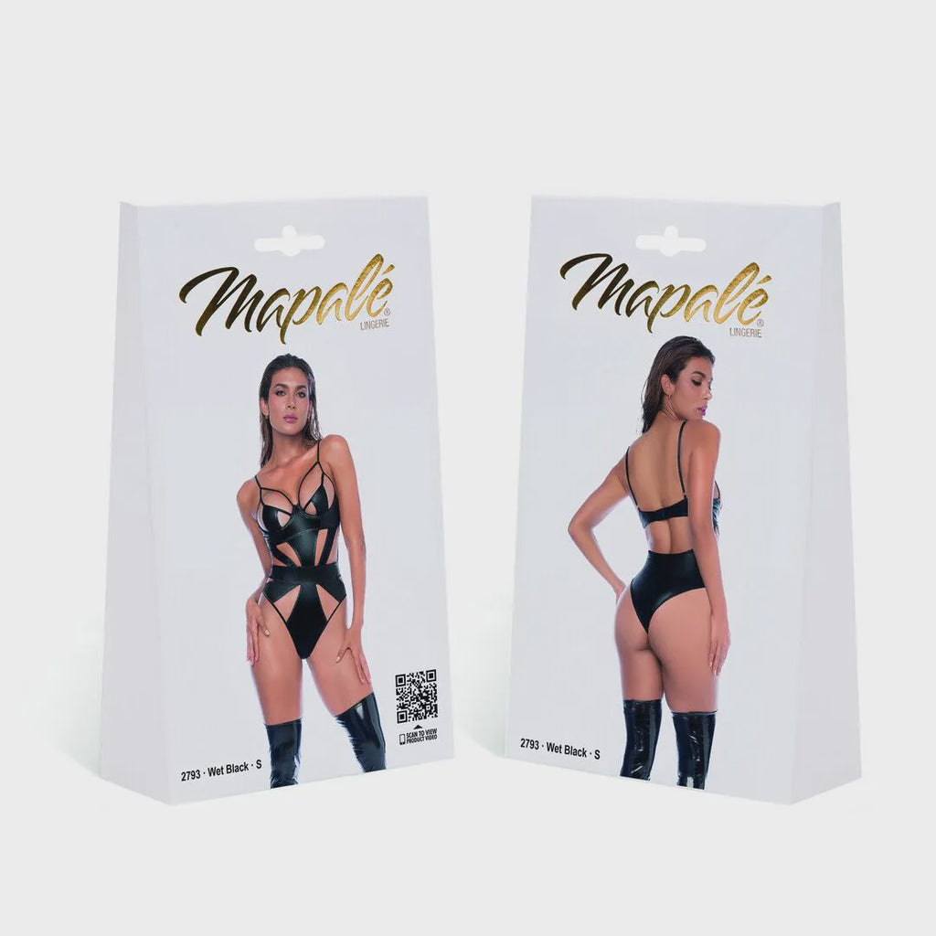 Bodysuit - Wet Look Black