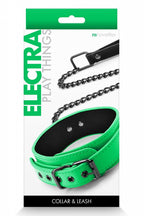 ELECTRA KRAAG  en amp LEASH GROEN