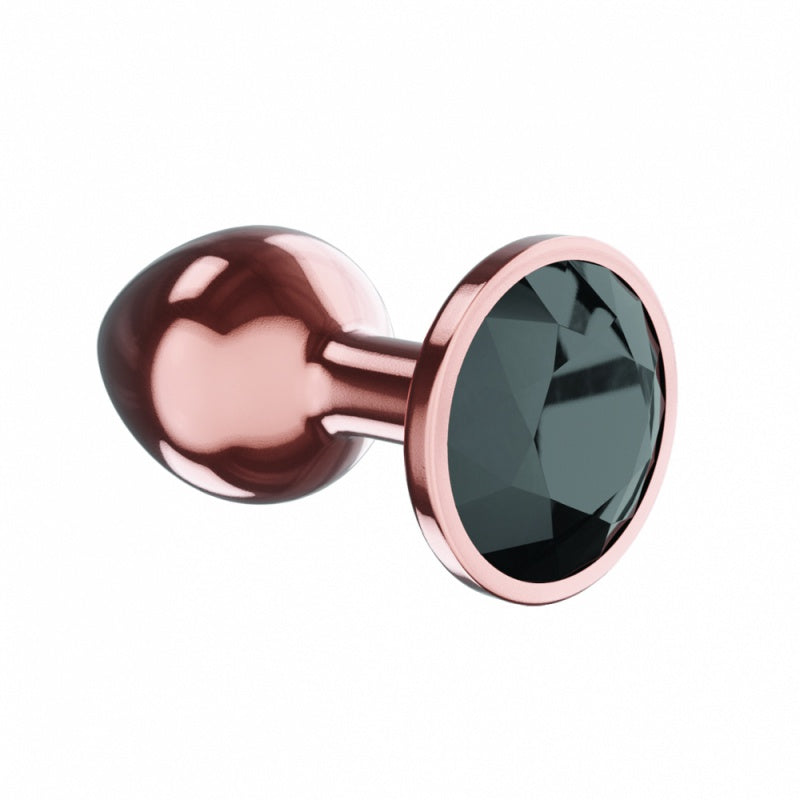 Butt Plug Diamond Topaz Shine L Rose Zwart