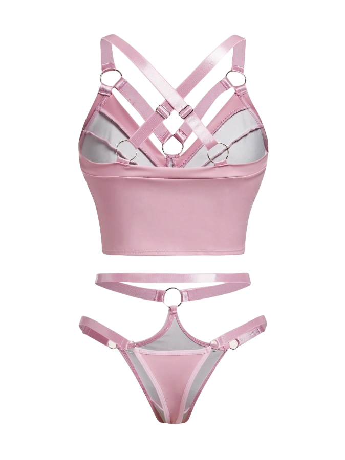 Top BH Set Met String Roze Private Collectie