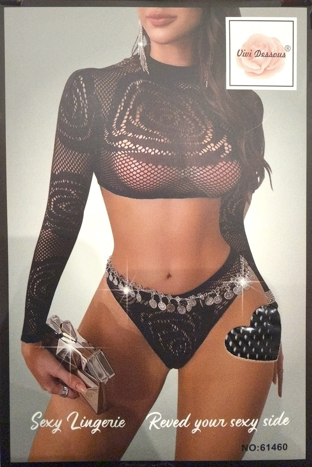 Vivi Dessous Sexy Zwarte Fishnet Set