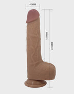 Tommy Lifelike Skin Dildo Vibrator Lichtbruin Afstandb