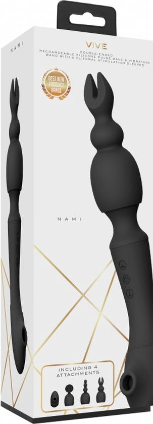 VIVE by Shots Nami Pulse Wave Vibrating Wand Black