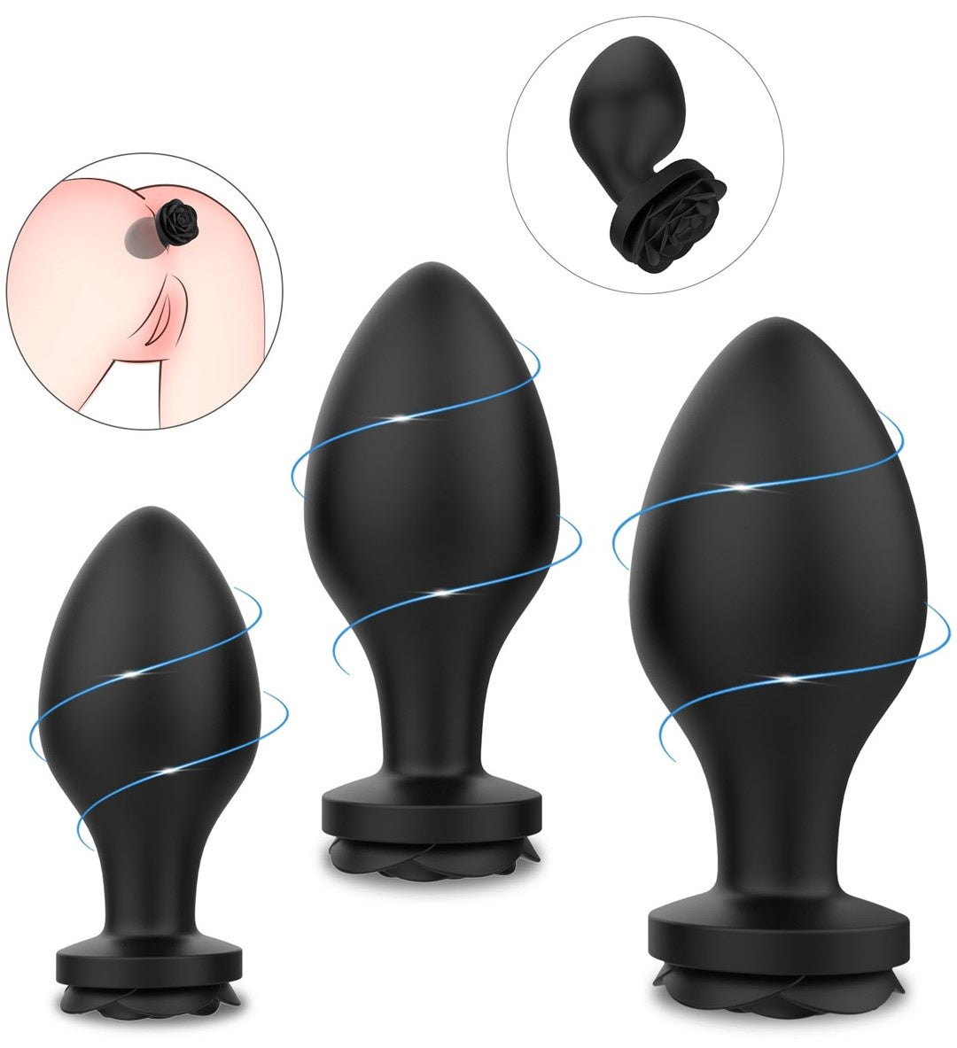 SET VAN 3 BOEKET ANAAL KITS