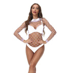 Marlyn Visnet Visnet String Bodysuit Wit S-L