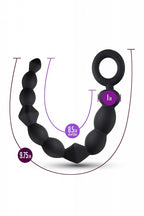 ANAL ADVENTURES PLATINUM SILICONE ANALE KRALEN ZWART