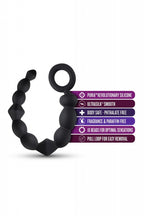 ANAL ADVENTURES PLATINUM SILICONE ANALE KRALEN ZWART