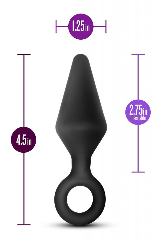 ANAL ADVENTURES SILICONEN LUSPLUG MEDIUM ZWART