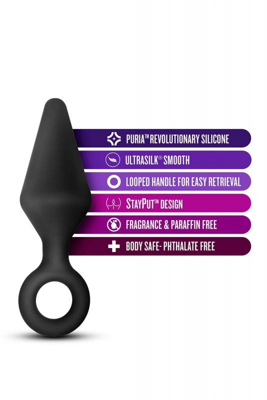 ANAL ADVENTURES SILICONEN LUSPLUG MEDIUM ZWART