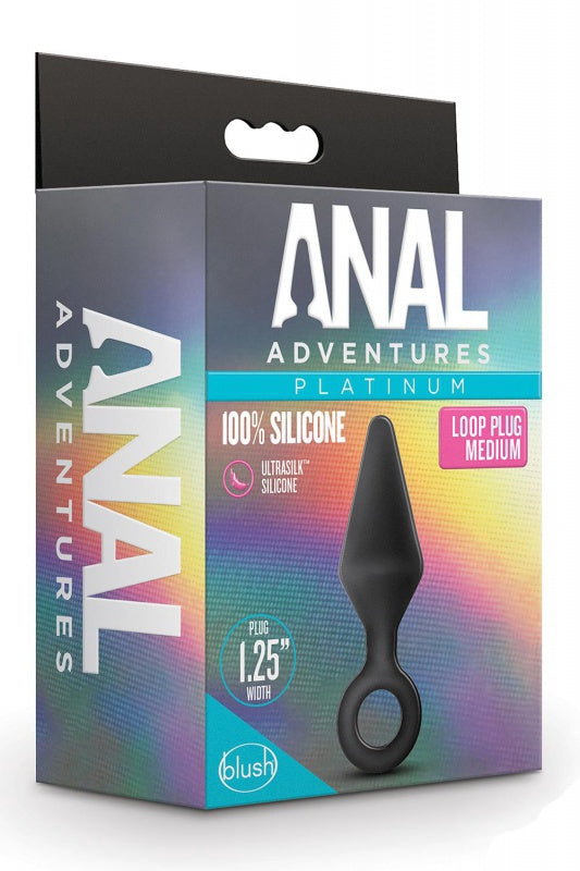 ANAL ADVENTURES SILICONEN LUSPLUG MEDIUM ZWART