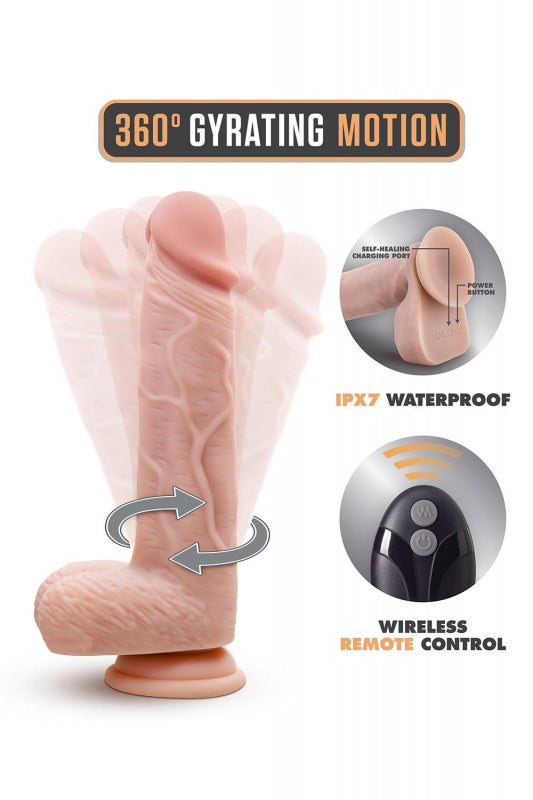 DR. HUID SILICONEN DR. ETHAN 8,5 INCH GYRATING DILDO BEIGE