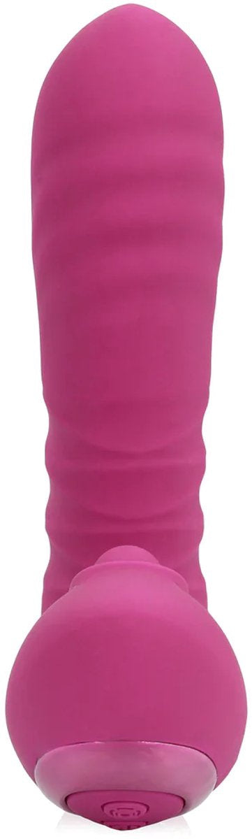 Thrusting and Tapping Vibrator Powerful Pink