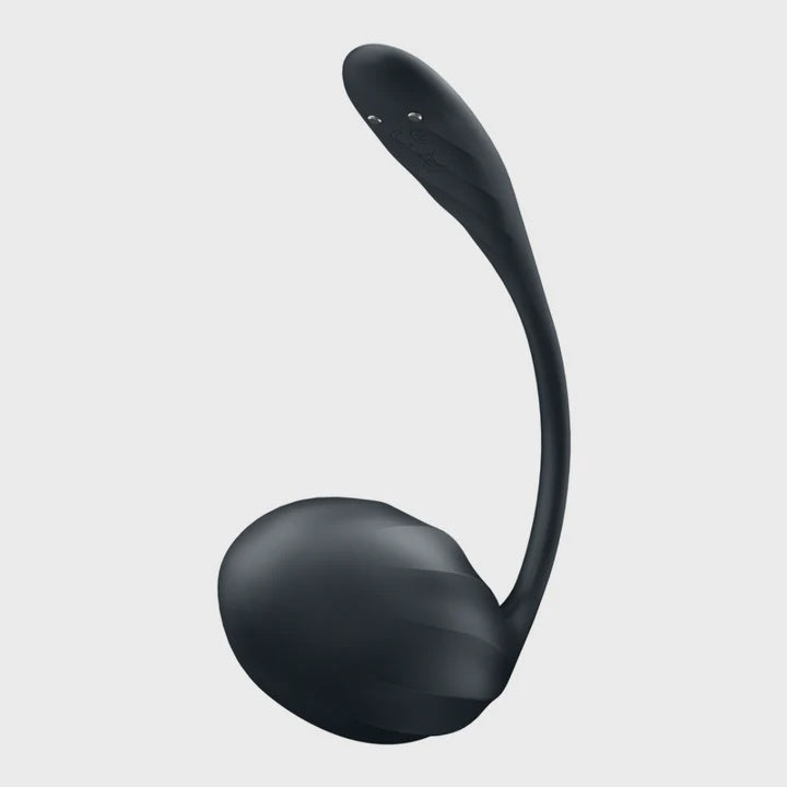Geribbelde Petal Connect App - Draagbare Paar Vibrator Zwart