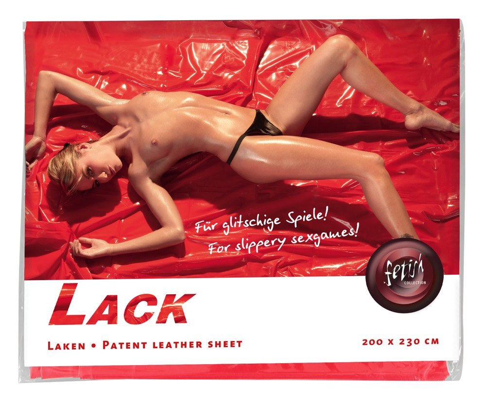 LINGERIE BDSM VINYL BED SHEET RED 200X230CM