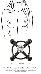Bad Kitty Tepel Sieraden Zwart Met Steen