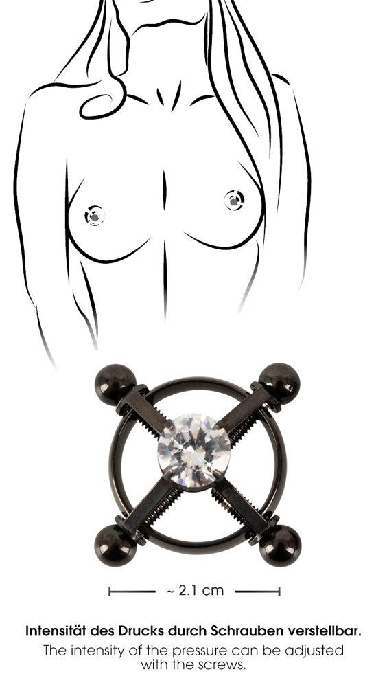 Bad Kitty Tepel Sieraden Zwart Met Steen