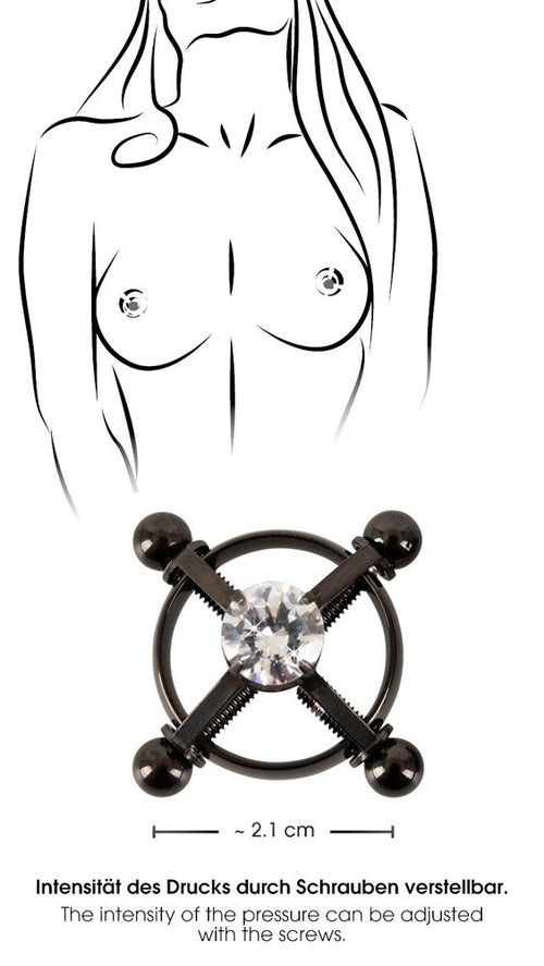 Bad Kitty Tepel Sieraden Zwart Met Steen