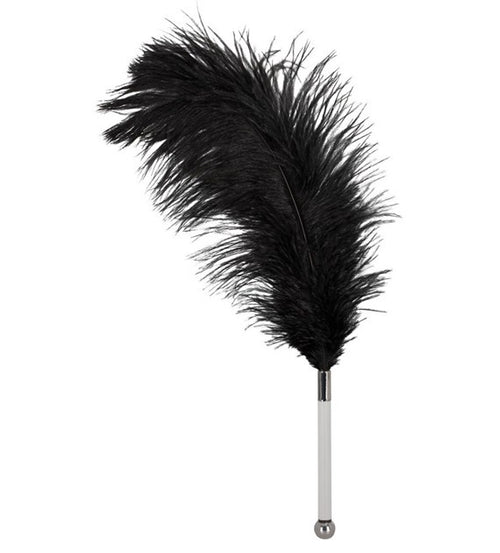 Bad Kitty Tickler met Struisvogel Veer en Glazen Handvat