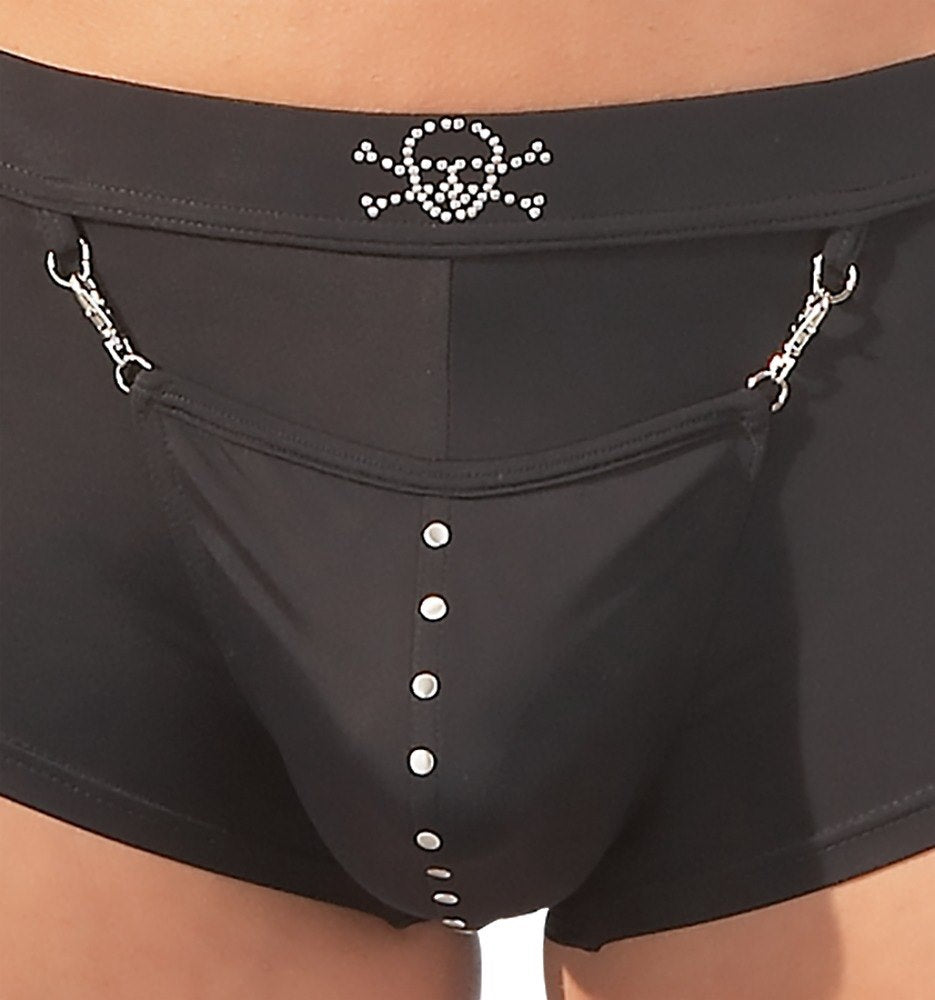 Svenjoyment Zwarte boxer met zakdetail