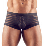 Zwarte semi-transparante herenshort