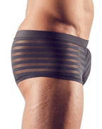 Zwarte semi-transparante herenshort